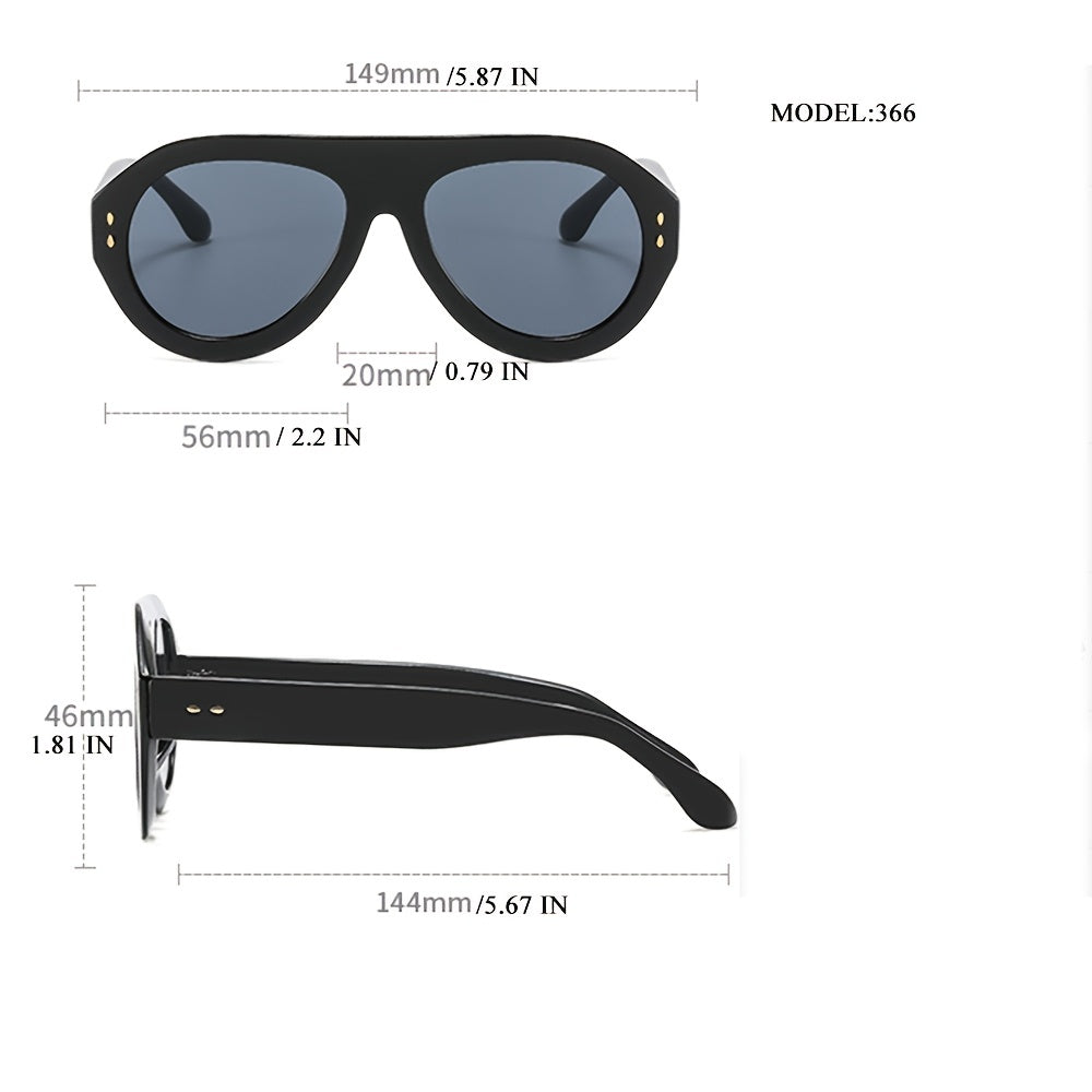 Steam Punk Oval Goggle Sunglasses Women UV400 Vintage Glasses