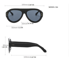 Steam Punk Oval Goggle Sunglasses Women UV400 Vintage Glasses