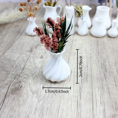 Set of 7 Mini Art Vases for 1:12 Doll House DIY Pocket Scenes