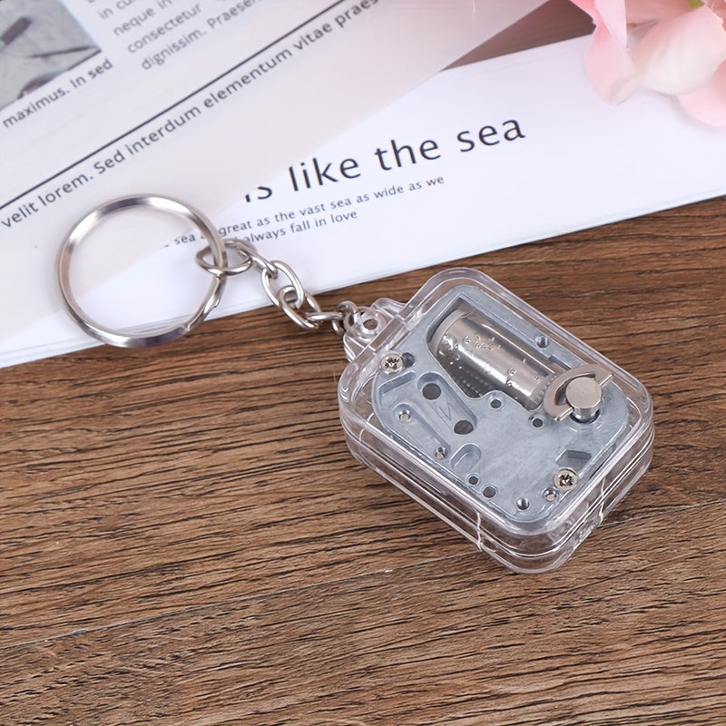 Music Box Keychain DIY Mechanical Metal Clockwork Gift