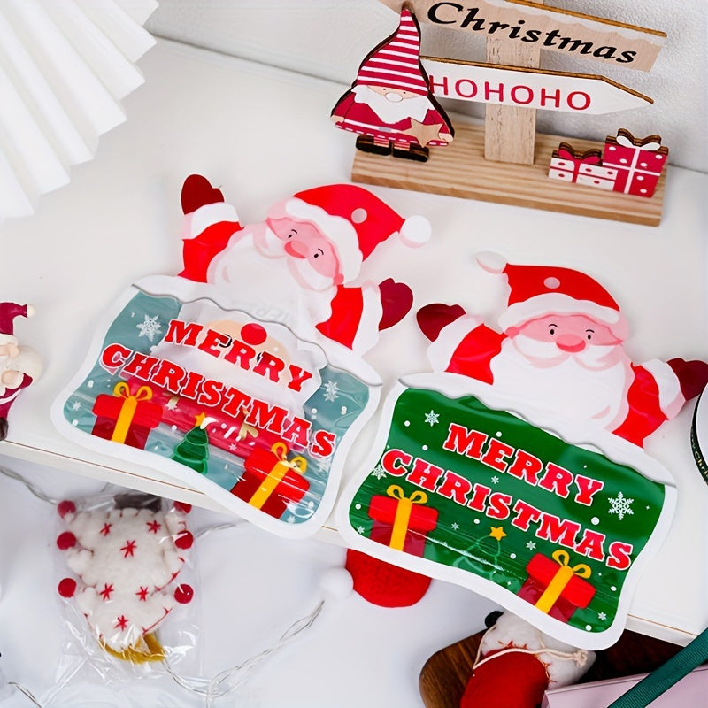 10pcs Christmas Candy Gift Decoration Packaging Bag Holiday Party Candy Bag