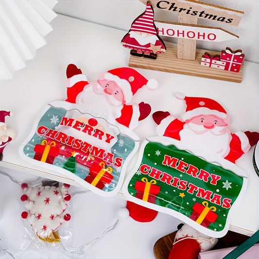 10pcs Christmas Candy Gift Decoration Packaging Bag Holiday Party Candy Bag