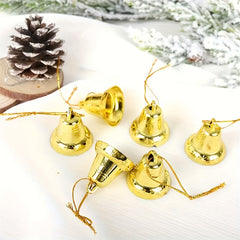 Mini Christmas Bells Ornaments Golden Bell Xmas Tree Decorations Party Supplies