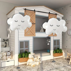 4 Cloud Mylar Smiling Face Balloons Baby Shower Wedding Decor
