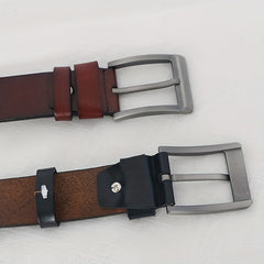 Men's Leather Belt Pin Buckle Casual Jeans Pants Waist Strap High Belt