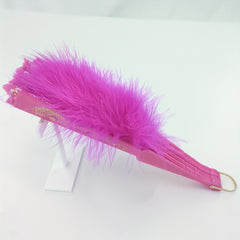 Pink Plush Folding Fan Dance Performance Photography Props