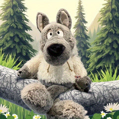 Little Wolf Plush Slipper Soft Cuddly Gift