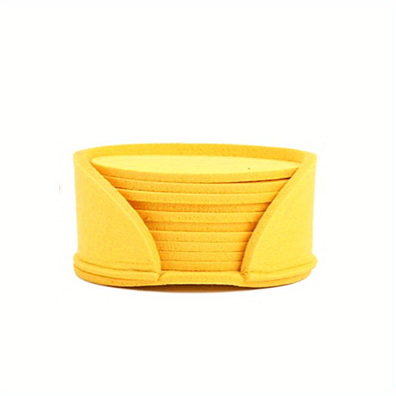 10pcs Waterproof Felt Coasters for Coffee Cups, Desktop Protection