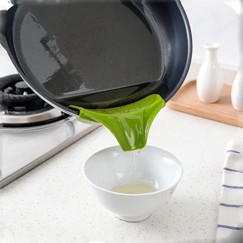 Anti Spill Silicone Soup Spout Funnel Kitchen Gadget
