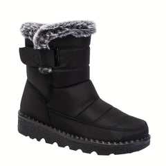 Waterproof Fur Fleece Lined High Top Snow Boots Thermal Winter Keep Warm Boots