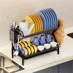 2 Tier Dish Drying Rack Over The Sink Set