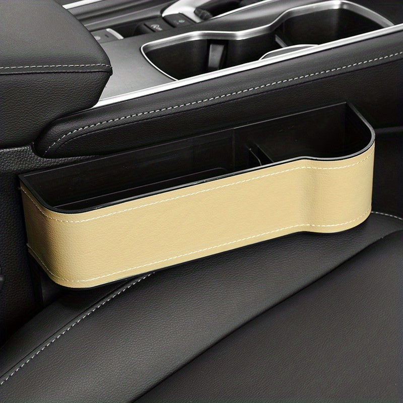 Car Seat Storage Box Card Phone Holder Pocket Car Seat Gap Leather Storage Box