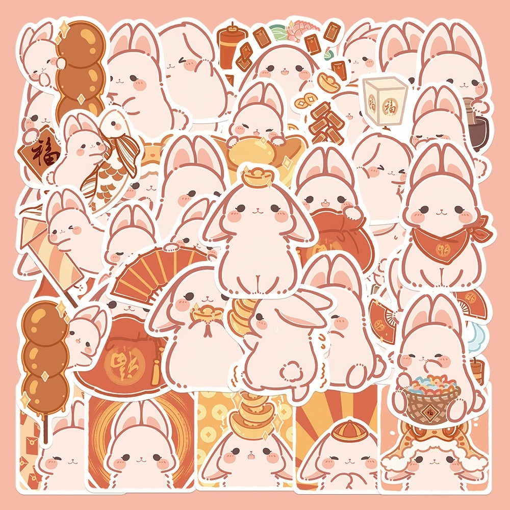 40pcs Hand painted Rabbit Cheese Series Waterproof Sticker
