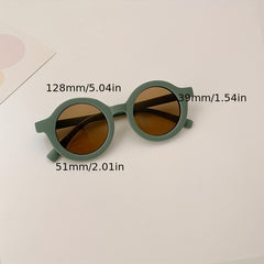 Girls Round Frame Sunglasses UV Resistant Kids Accessory