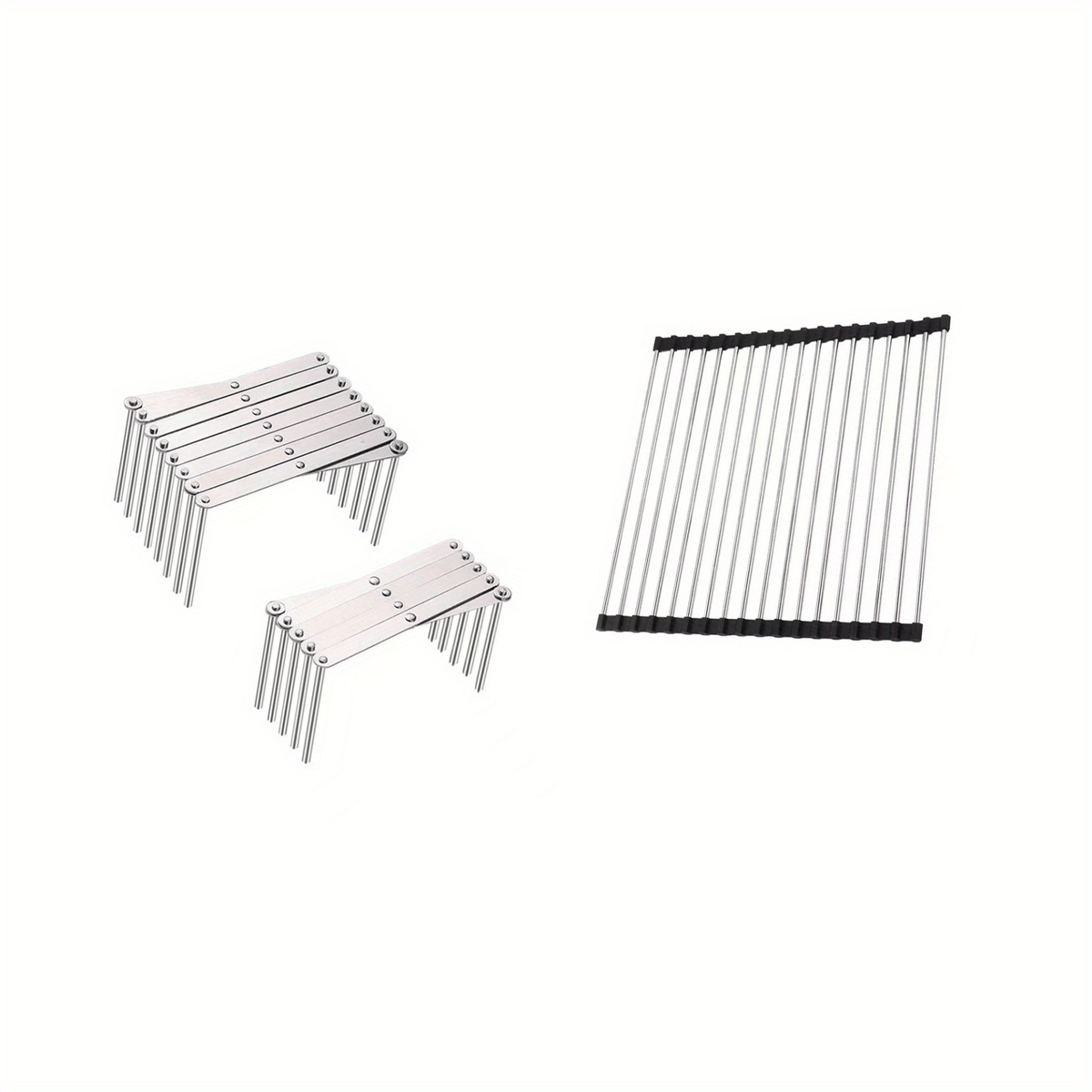 3pcs Stainless Steel Sink Drain Baskets Kitchen Rack