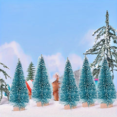 6pcs Sky Christmas Tree Sand Table Snowy Decoration PVC