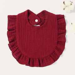 Baby Pure Cotton Ruffled Bib For Infant