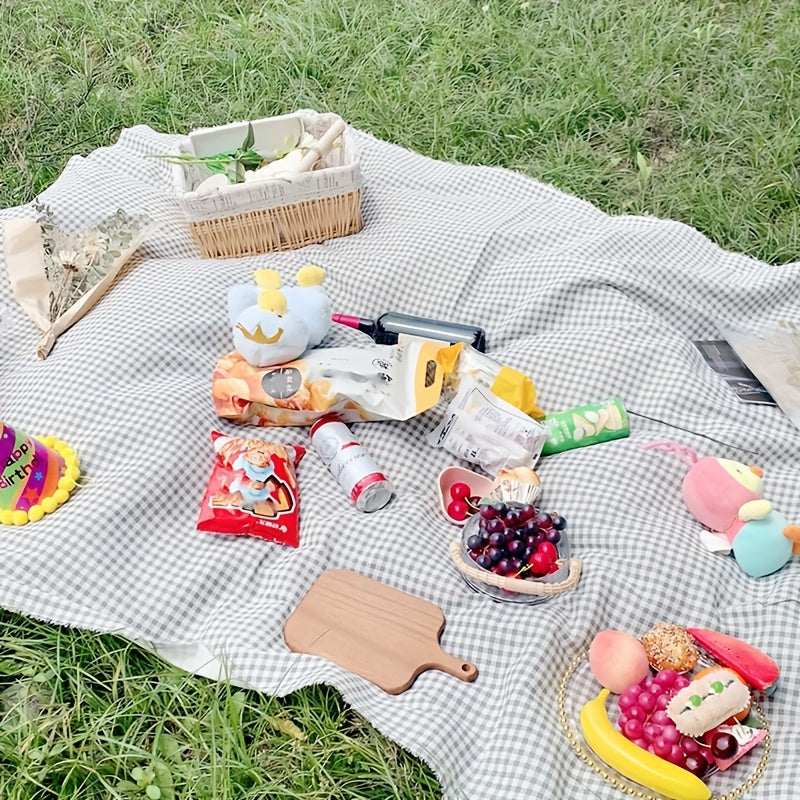 Retro Plaid Picnic Mat Outdoor Beach