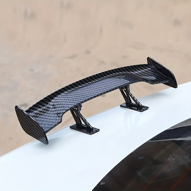 GT Style Carbon Look Car Rear Spoiler Mini Wing Small Model Decoration