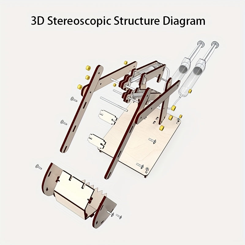 DIY Wooden Excavator Kit STEAM Educational Science Experiment Assembly