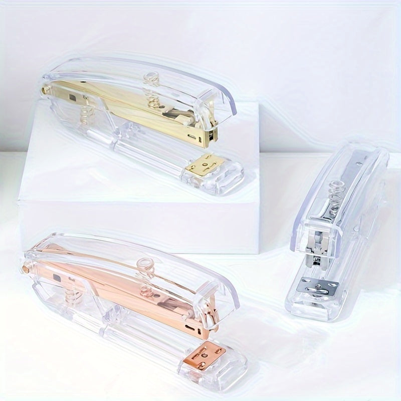 Transparent Desktop Manual Stapler for School Office Home