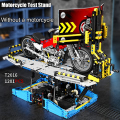3D Motorcycle Test Stand Building Blocks Set Movie Themed Educational Toy