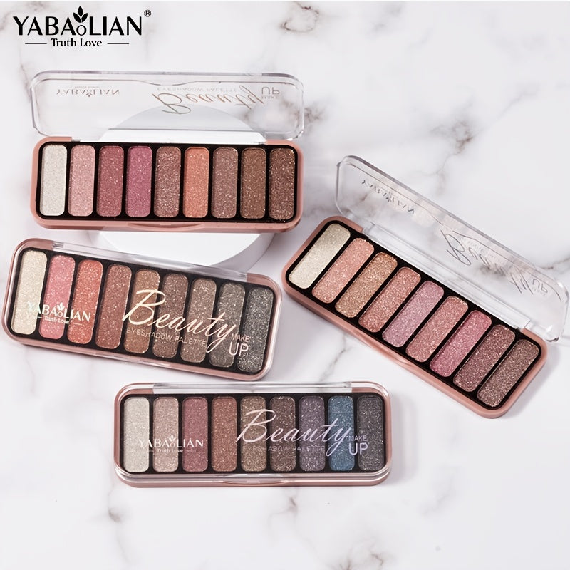 Pearly & Glitter Eyeshadow Palette for Brightening Eyes