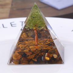 Orgone Crystal Tree Pyramid Energy Generator Chakra Meditation