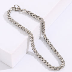 Men's Twist Chain Stainless Steel Bracelet