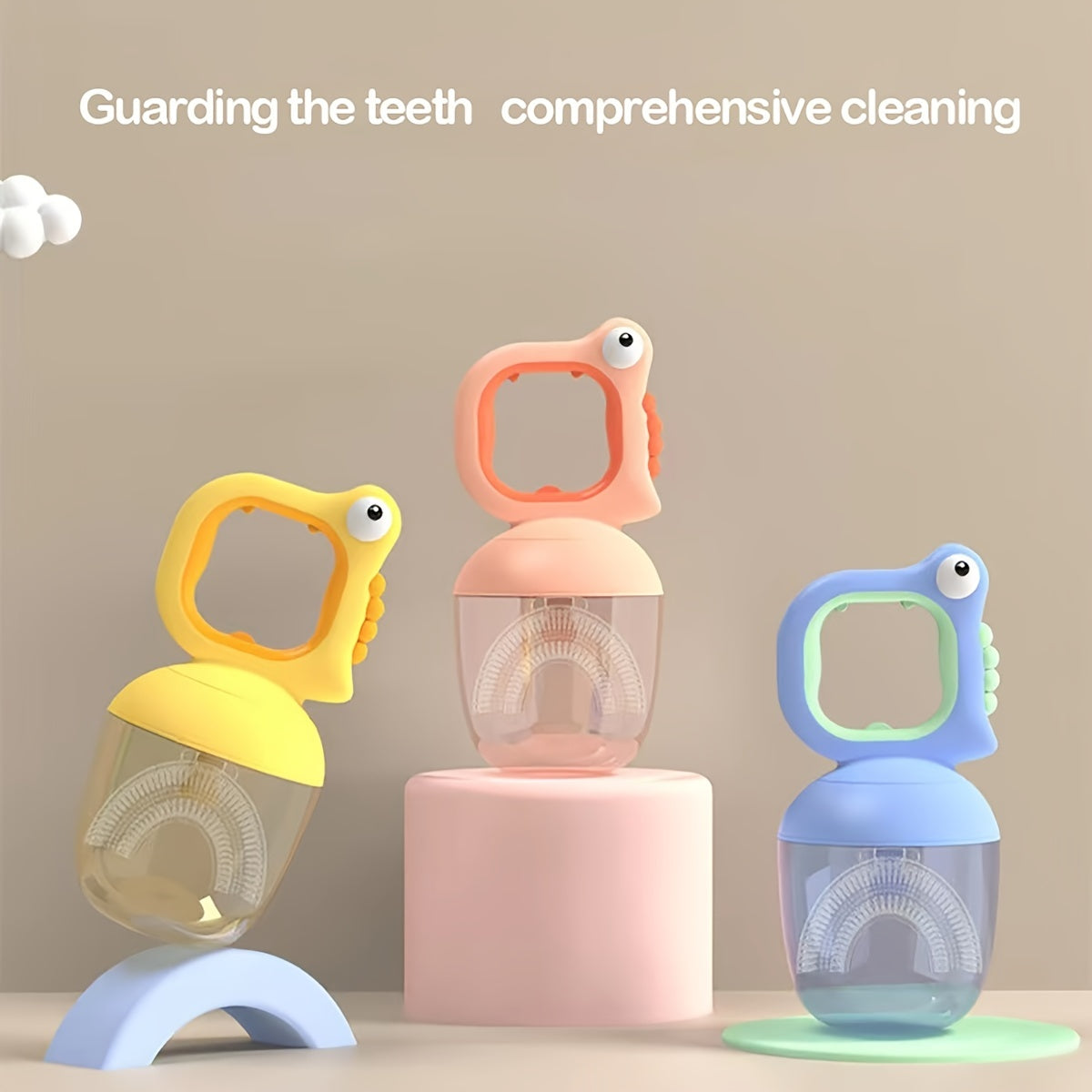 Children's U-Shaped Silicone Toothbrush Soft Bristles