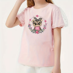 1pc Owl Animal Iron On Patches for DIY Heat Transfer Clothes TShirt