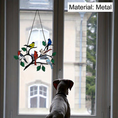 Birds Window Pendant Alloy Six Bird
