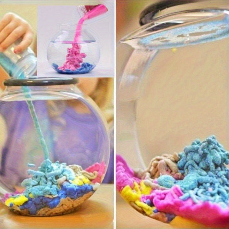 Magic Waterproof Sand Toy Portable Bag Sensory Play Non Toxic Pink Yellow