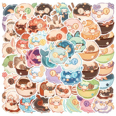 50 Colorful Sheep Graffiti Stickers for Notebooks Guitars Toys