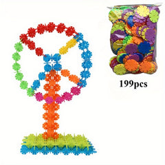 Colorful Plastic Blocks for Kids Snowflake...