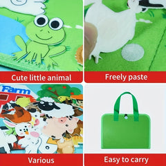 Farm Insect Animal Felt Story Board Set Interactive Game Set