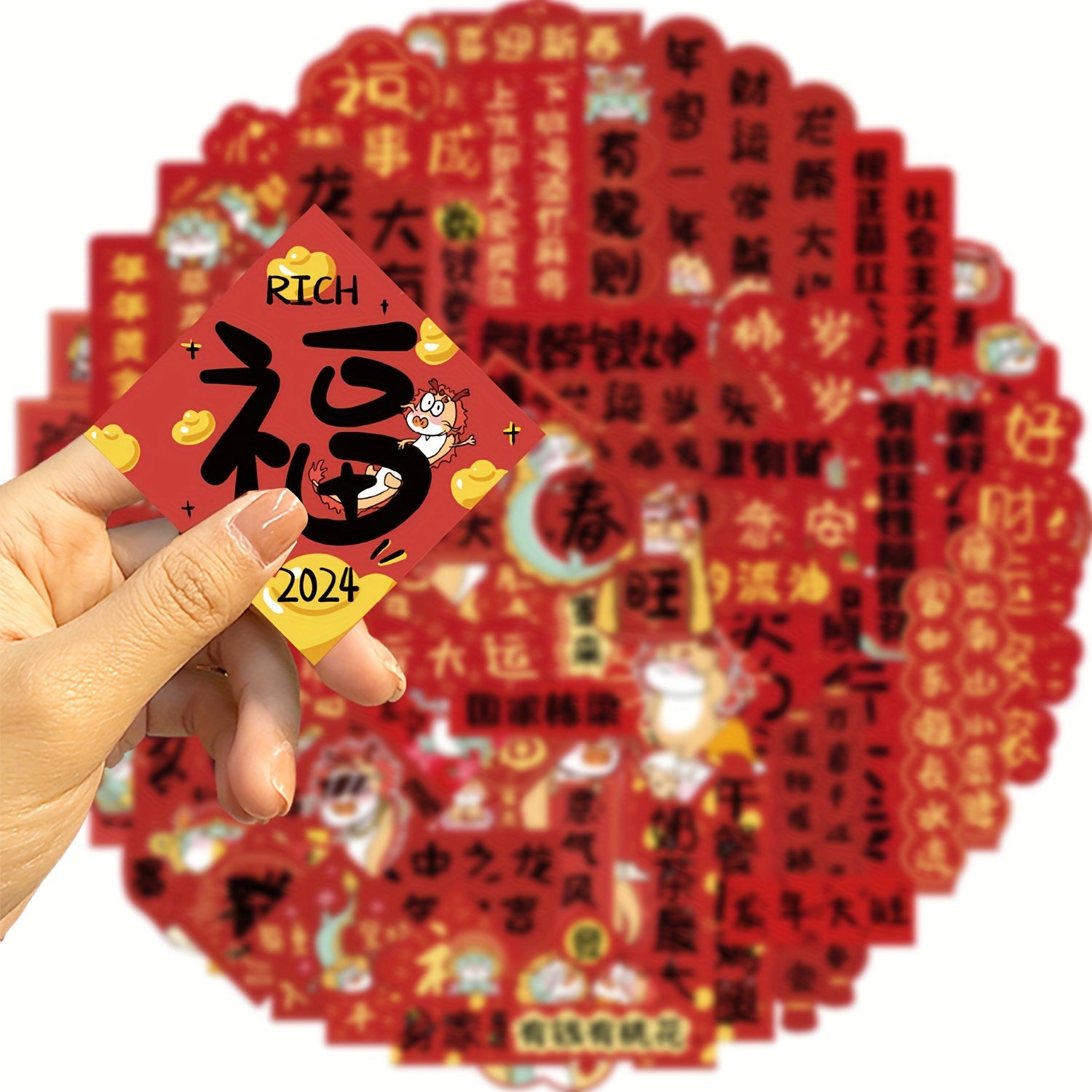 Dragon Year Graffiti Stickers Set - 88pcs Waterproof Decorations