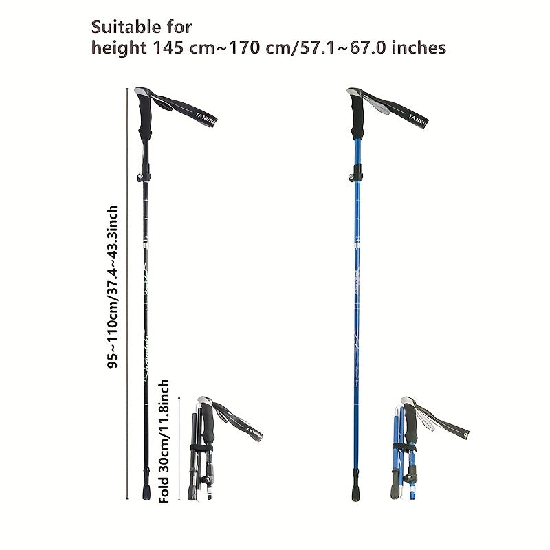 Portable 5-section Hiking Stick for Outdoor Camping