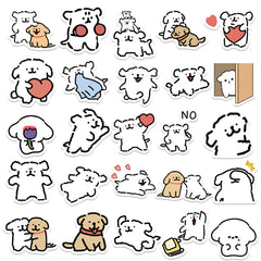 100pcs Puppy Dog Stickers Laptop Skateboard Phone Cute Animal Decals