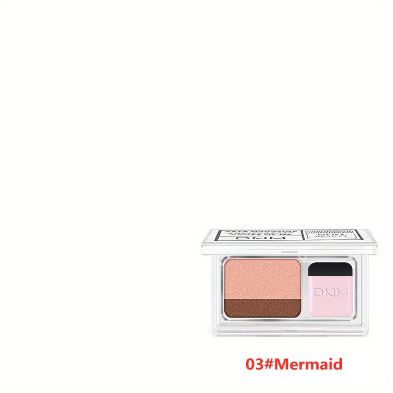 Portable Two Tone Eyeshadow with Smooth Matte Finish and Matching Brush