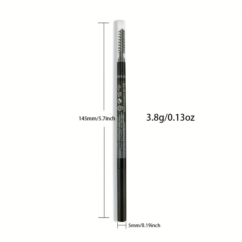 4 Colors Eyebrow Pencil with Soft Spiral Brush