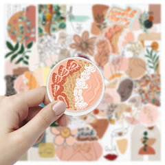 50pcs Vintage Art Painting Doodle Stickers Cartoon Decals