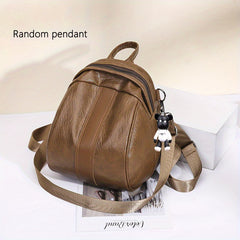 Vintage PU Leather Backpack & Purse Set