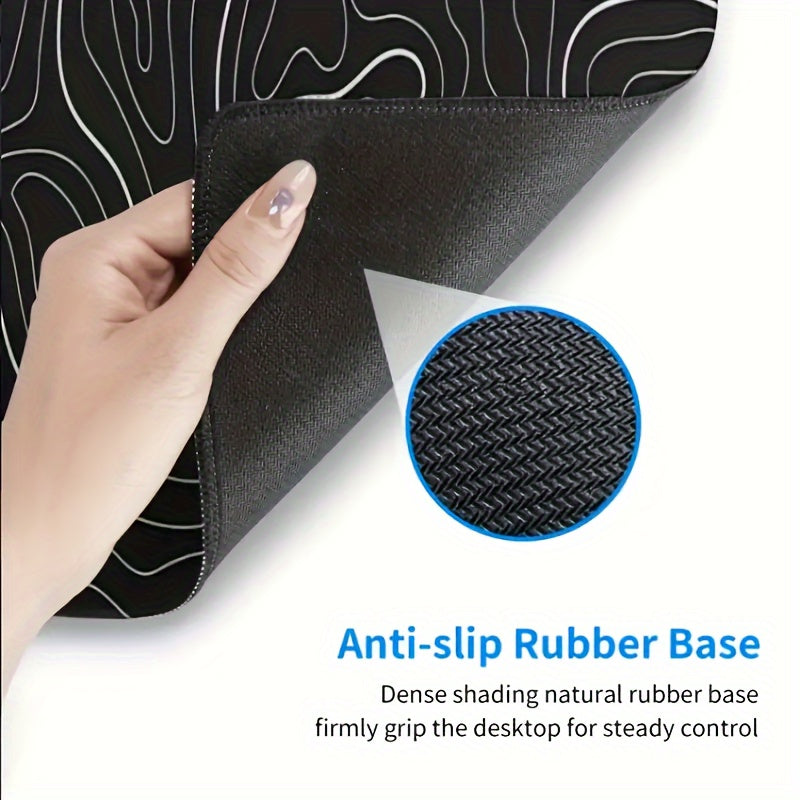 XL Gaming Mouse Pad Non Slip Rubber Base Stitched Edges - Home Office Gaming