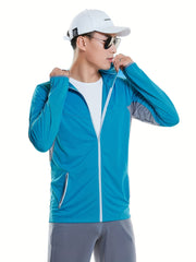 Men's Sun Protective Jacket Light Breathable UV Protection Quick Dry