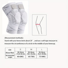 Professional Sports Knee Pads Spring Support Silicone Shock Absorption