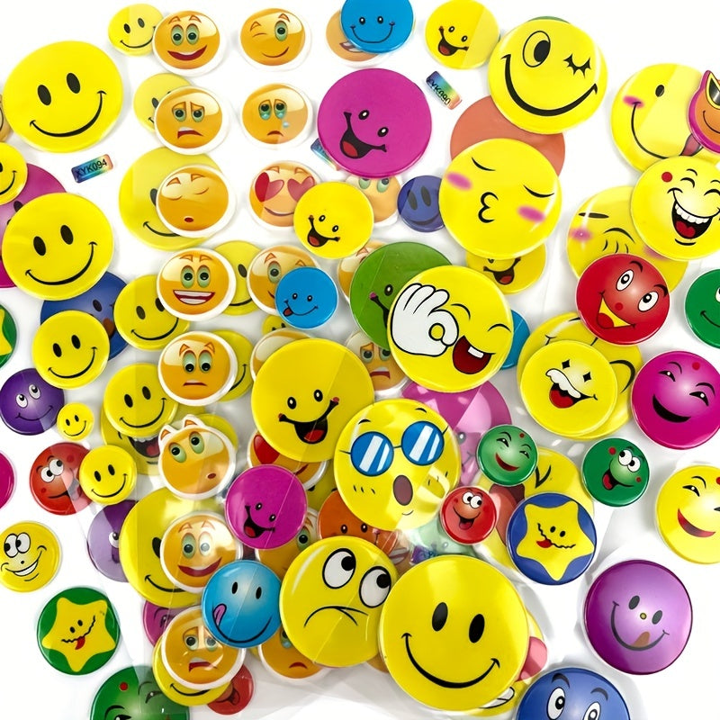 12 Sheets 3D Waterproof Cartoon Stickers for Kids Toddlers Boys Girls