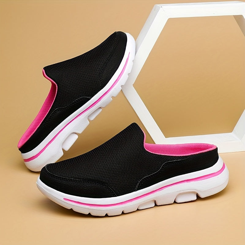 Women's Comfortable Closed Toe Mesh Slip-On Mules Sneakers