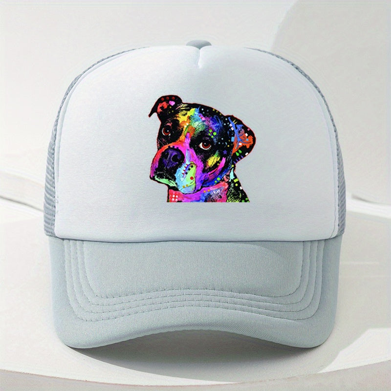Pug Dog Print Baseball Cap Outdoor Sunshade Fishing Hat