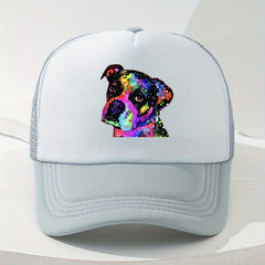 Pug Dog Print Baseball Cap Outdoor Sunshade Fishing Hat